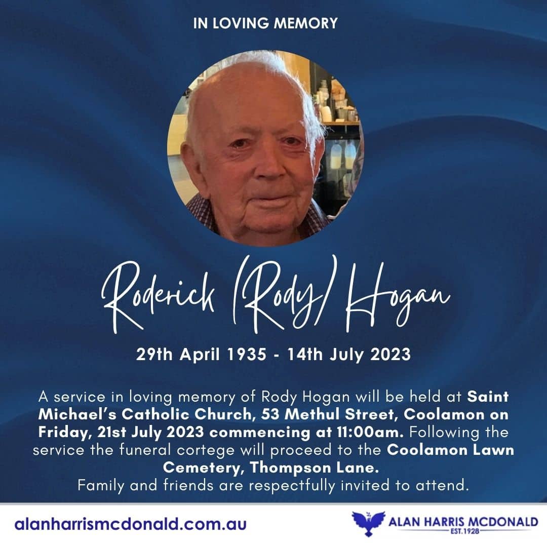 The late Roderick (Rody) Hogan - Alan Harris McDonald